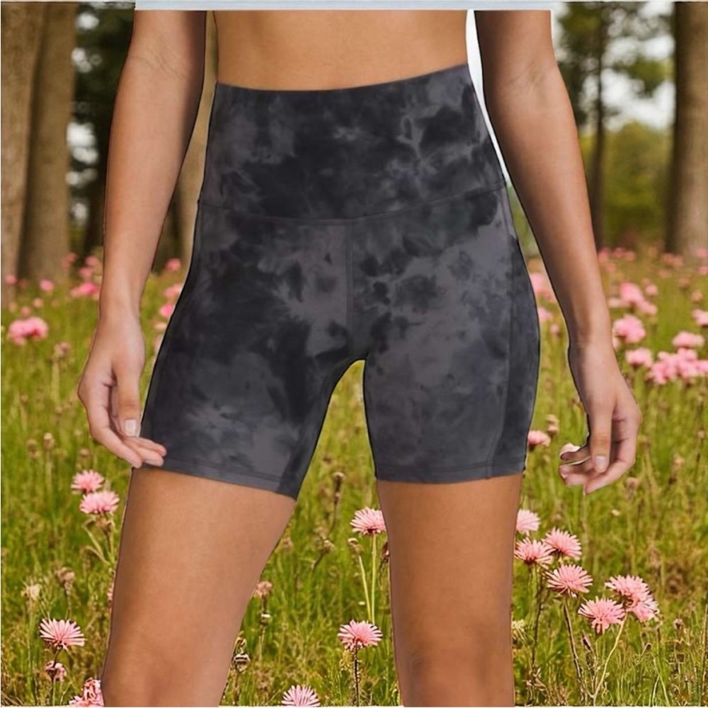 Lululemon Align Short with Pockets 6" Diamond Dye Pitch Grey Graphite Grey Sz 4